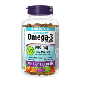 Omega-3 Triple Strength L/80v WEBBER NATURALS Hỗ trợ tim mạch, não bộ và khớp