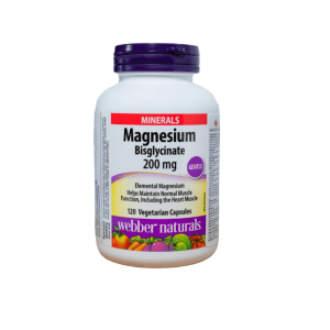 Magnesium Bisglycinate L/120v WEBBER NATURALS Tốt cho cơ, giúp xương răng chắc khỏe